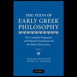 Texts of Early Greek Philosophy, 2 Volume Set
