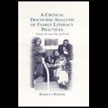 Critical Discourse Analysis of Family Literacy Practices  Power in and Out of Print