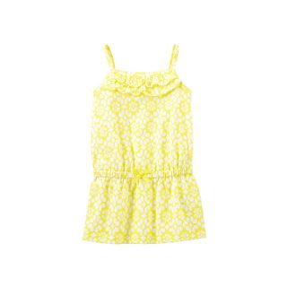 Carters Carter s Floral Print Tunic Tank Top   Girls 5 6x, Yellow, Yellow,