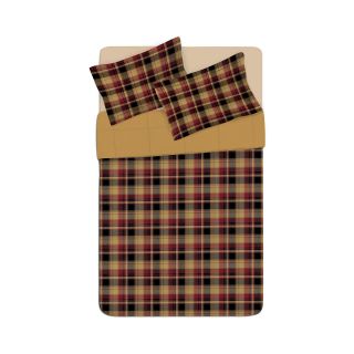 Sunbeam Heavyweight Fleece 3 pc. Comforter Set, Apple Valley Plaid