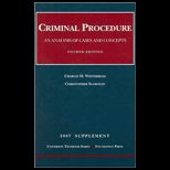 Criminal Procedure   2007 Supplement