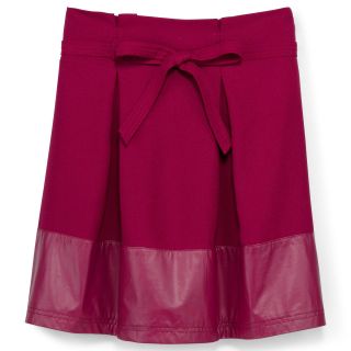 DREAMPOP by Cynthia Rowley Pleated Skirt with Faux Leather   Girls 7 16, Pink,