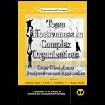 Team Effectiveness In Complex Organizations