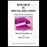 Research in Special Education  Designs, Methods, and Applications