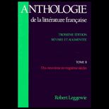 Anthologie de la Litterature Francaise, Tome 2  Dix Neuvieme et Vinqtieme Siecles