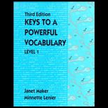 Keys to a Powerful Vocabulary, Level 1