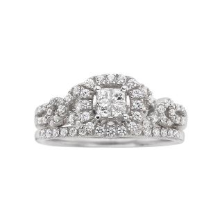 I Said Yes 1/2 CT. T.W. Cushion Cut Diamond Bridal Ring Set, White, Womens