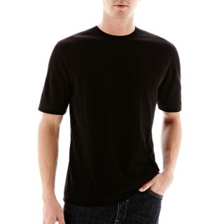 CLAIBORNE Drop Needle Tee, Black, Mens