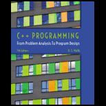 C++ Programming From Problem