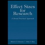 Effect Sizes for Research A Broad Practical Approach