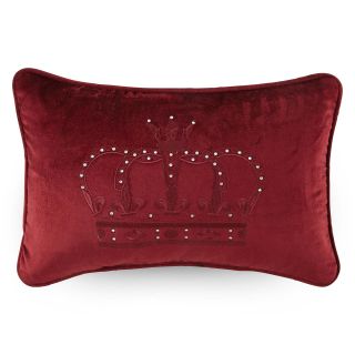 QUEEN STREET Scarborough Crown Decorative Pillow, Red