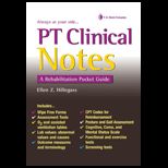 Pt Clinical Notes Rehab. Pocket Guide