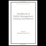 Handbook of Public Management Prac. and Reform