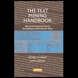 Text Mining Handbook  Advanced Approaches in Analyzing Unstructured Data