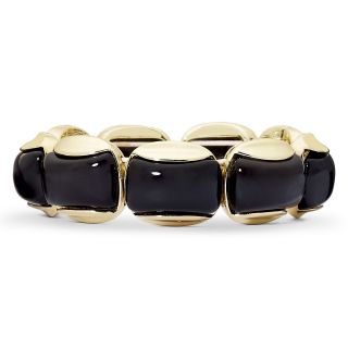 MONET JEWELRY Monet Jet Black & Gold Tone Stretch Bracelet