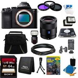 Sony Alpha 7R a7R Digital Camera, 55mm f1.8 Lens, HVL F60M Flash Bundle