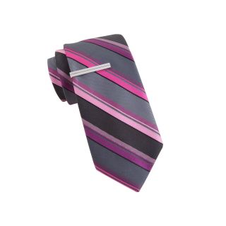 JF J.Ferrar JF J. Ferrar Skol Stripe Tie, Pink, Mens