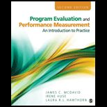 Program Evaluation and Performance Measuremen