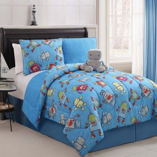 Zoomates Mr. Robot Reversible Comforter Set, Blue, Boys