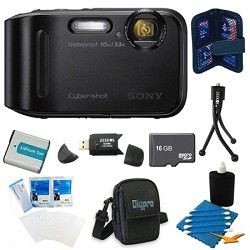 Sony Cyber shot DSC TF1 16 MP 2.7 Inch LCD Waterproof Digital Camera Black Kit