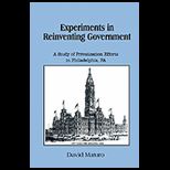 Experiments in Reinventing Government