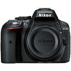 Nikon D5300 DX Format Digital 24.2 MP SLR Body w/ 3.2 Vari angle LCD, Wi Fi (Bl