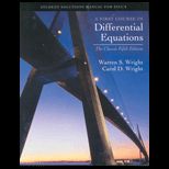 First Course in Differential Equations  Classic (Student Solutions Manual)