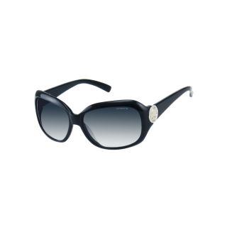 LIZ CLAIBORNE Brook Square Sunglasses, Black, Womens