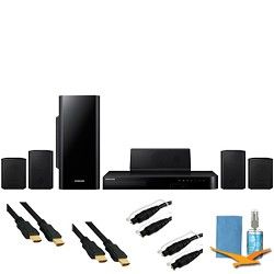 Samsung 5.1ch Home Theater System 3D Blu ray Wifi Plus Hook Up Bundle   HT H5500