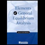 Elements of General Equilibrium Analysis
