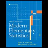 Modern Elementary Statistics  With CD