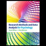 Research Methods and Statistics and Data Analysis For Psychology