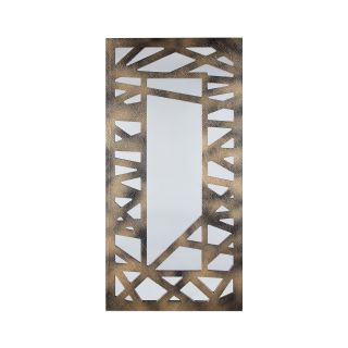 Criss Cross Wall Mirror, Black/Gold