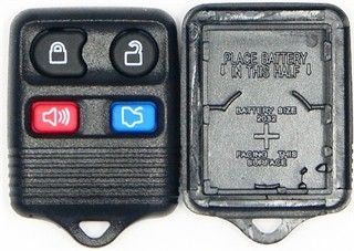 4 button Ford Mazda Lincoln Mercury replacement case/shell with rubber pad