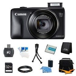 Canon PowerShot SX600 HS 16.1MP 18x Zoom 3 inch LCD Black Ultimate Kit