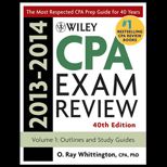Wiley CPA Examination Review  Outlines, 13 14, Volume I