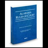 Alabama Rules of Court State 2010
