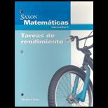 Saxon Math  Intermediate 3   Performance Tasks (Spanish)