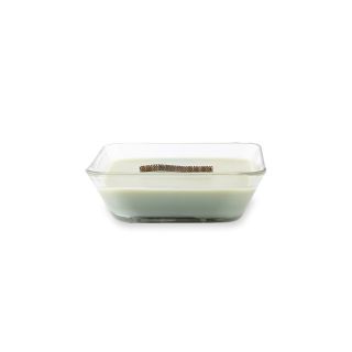 Woodwick RibbonWick Medium Green Tea Agave Glass Bowl Candle