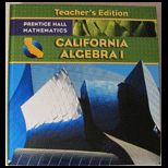 Algebra 1 California Teachers Edition (Custom)