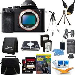 Sony Alpha 7R a7R Digital Camera and 2 64 GB SDHC Cards and 2 Batteries Bundle