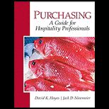 Purchasing  A Guide for Hospitality Professionals