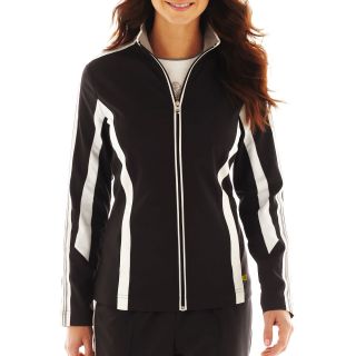 Made For Life Colorblock Woven Jacket, Black/White, Womens