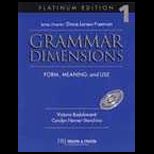 Grammar Dimensions  Book 1 Platinum   With Handbook