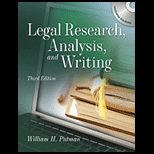 Legal Research, Analysis, and Writing   With CD