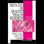 Meta Study of Qualitative Health Research  A Practical Guide to Meta Analysis and Meta Synthesis