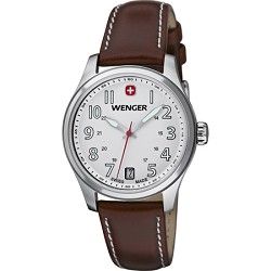 Wenger Ladies Terragraph Watch   White Dial/Brown Leather Strap