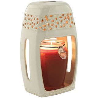 Ceramic Lantern Candle Warmer, White