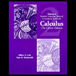 Calculus  Classic Edition, Volume 2, Student Solution Manual