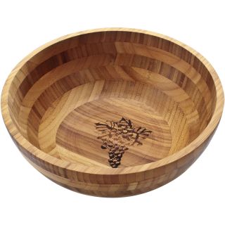 Thirstystone Grapes Bamboo Serving Bowl